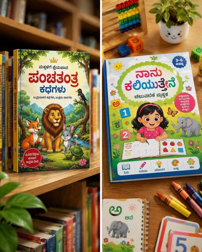 Interactive Kannada learning books for children