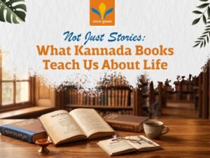 Person reading Kannada literature and reflecting on life lessons