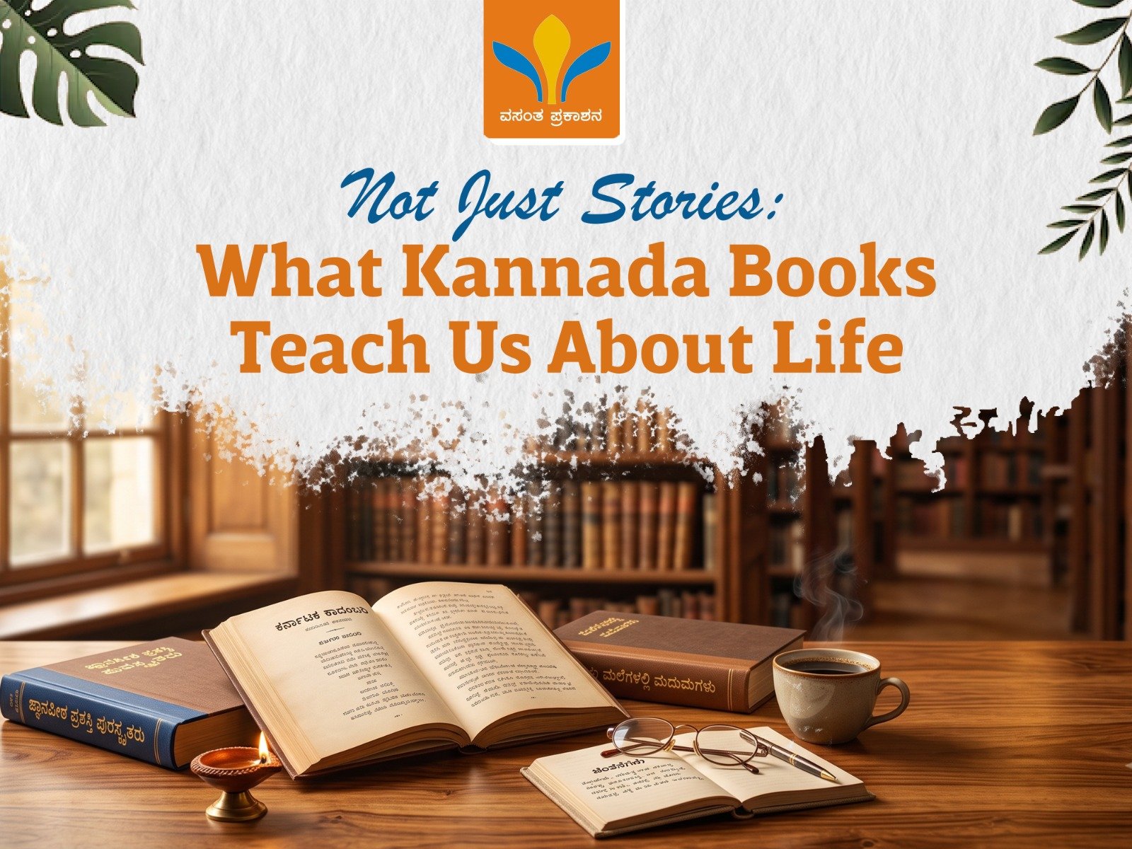 Person reading Kannada literature and reflecting on life lessons